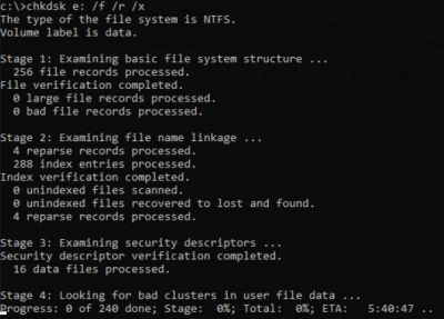 DiskInternals Partition Recovery™ Using the CHKDSK utility.