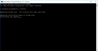 Run System File Checker to fix 0x000000F4 error