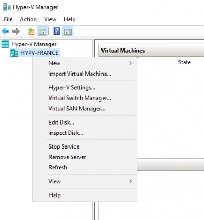 DiskInternals VMFS Recovery™ Server Manager >>> Tools >>> Hyper-V Manager