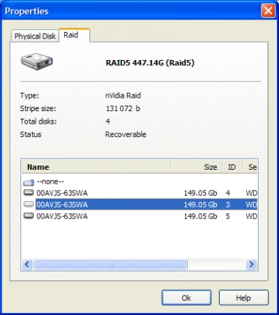 DiskInternals RAID To RAID RAID properties