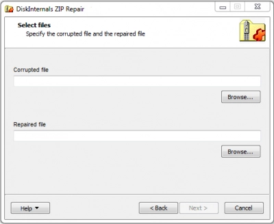 DiskInternals ZIP Repair™ ZIP Repair select files