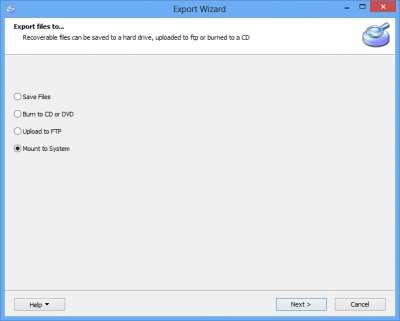 DiskInternals Data Recovery Software export wizard